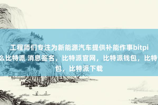 工程师们专注为新能源汽车提供补能作事bitpie是什么比特派 消息签名，比特派官网，比特派钱包，比特派下载