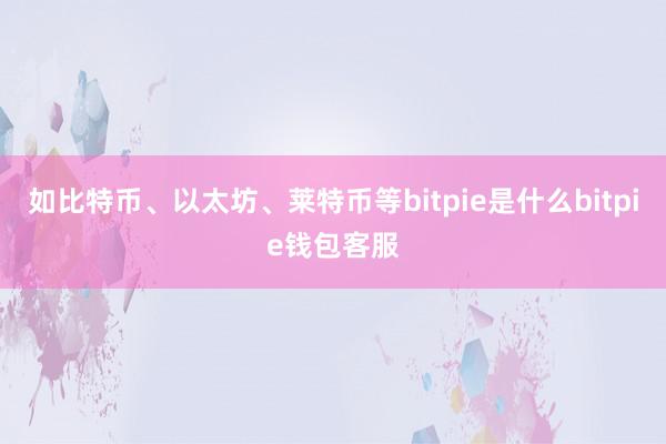 如比特币、以太坊、莱特币等bitpie是什么bitpie钱包客服