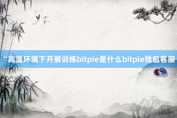 “高温环境下开展训练bitpie是什么bitpie钱包客服