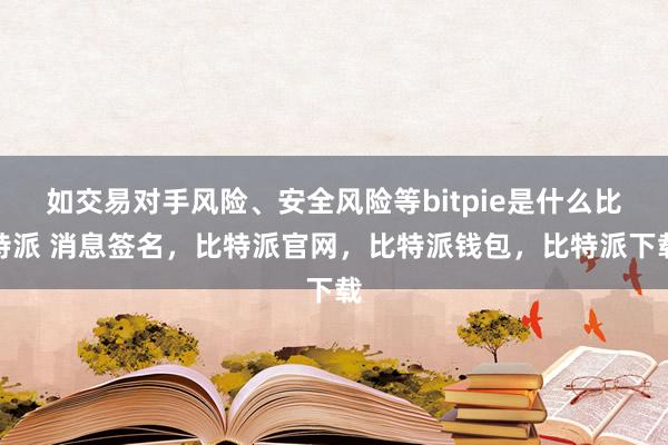 如交易对手风险、安全风险等bitpie是什么比特派 消息签名，比特派官网，比特派钱包，比特派下载