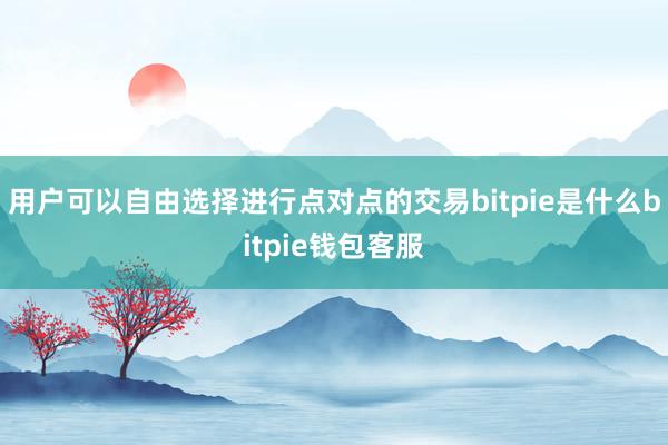 用户可以自由选择进行点对点的交易bitpie是什么bitpie钱包客服