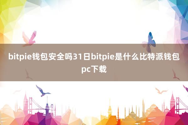 bitpie钱包安全吗31日bitpie是什么比特派钱包pc下载