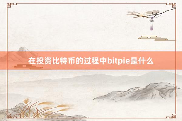 在投资比特币的过程中bitpie是什么