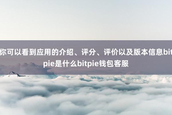 你可以看到应用的介绍、评分、评价以及版本信息bitpie是什么bitpie钱包客服