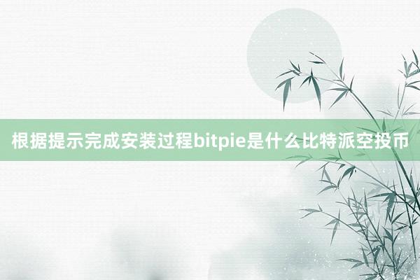 根据提示完成安装过程bitpie是什么比特派空投币