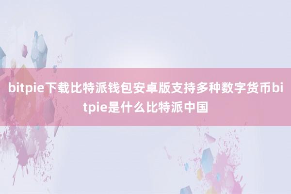 bitpie下载比特派钱包安卓版支持多种数字货币bitpie是什么比特派中国