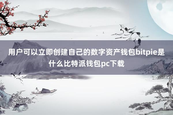 用户可以立即创建自己的数字资产钱包bitpie是什么比特派钱包pc下载