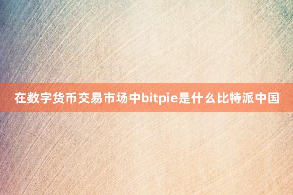 在数字货币交易市场中bitpie是什么比特派中国