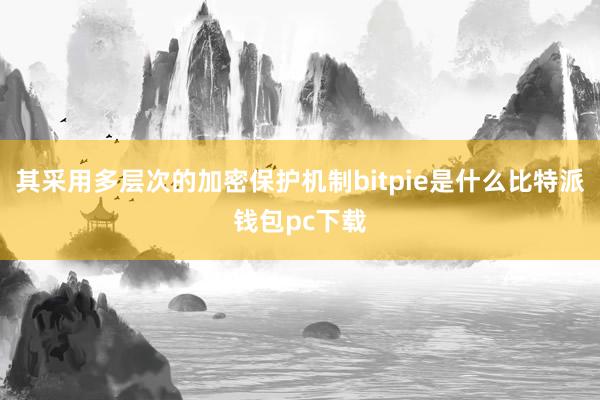 其采用多层次的加密保护机制bitpie是什么比特派钱包pc下载