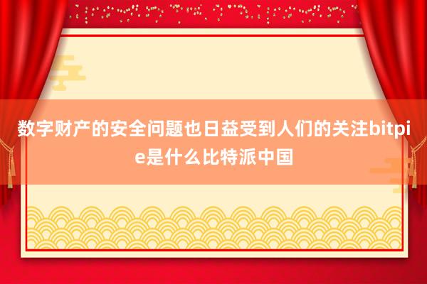 数字财产的安全问题也日益受到人们的关注bitpie是什么比特派中国