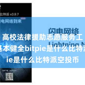 高校法律援助志愿服务工作机制基本健全bitpie是什么比特派空投币