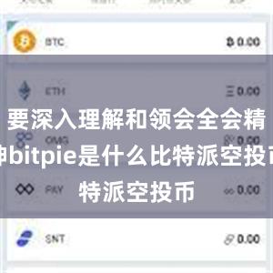 要深入理解和领会全会精神bitpie是什么比特派空投币