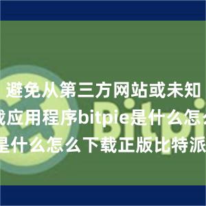 避免从第三方网站或未知来源下载应用程序bitpie是什么怎么下载正版比特派软件