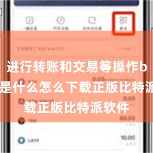 进行转账和交易等操作bitpie是什么怎么下载正版比特派软件