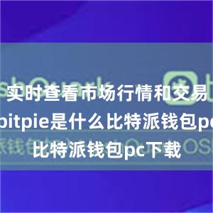 实时查看市场行情和交易深度bitpie是什么比特派钱包pc下载