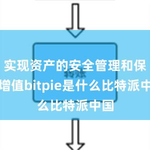 实现资产的安全管理和保值增值bitpie是什么比特派中国