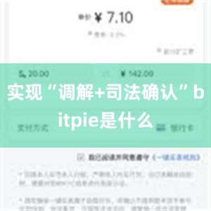 实现“调解+司法确认”bitpie是什么