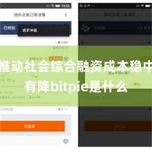 推动社会综合融资成本稳中有降bitpie是什么