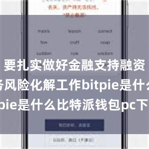 要扎实做好金融支持融资平台债务风险化解工作bitpie是什么比特派钱包pc下载