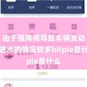 由于强降雨导致车辆发动机进水的情况较多bitpie是什么