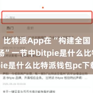 比特派App在“构建全国统一大市场”一节中bitpie是什么比特派钱包pc下载