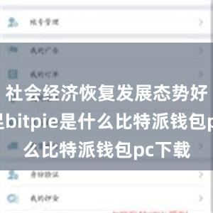 社会经济恢复发展态势好动能足bitpie是什么比特派钱包pc下载