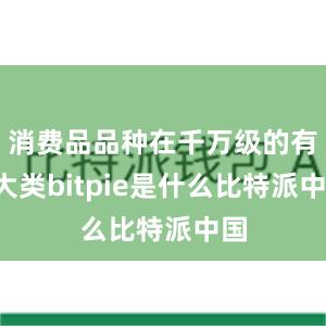 消费品品种在千万级的有4大类bitpie是什么比特派中国