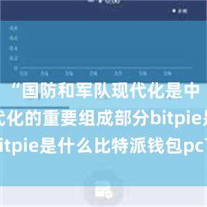 “国防和军队现代化是中国式现代化的重要组成部分bitpie是什么比特派钱包pc下载