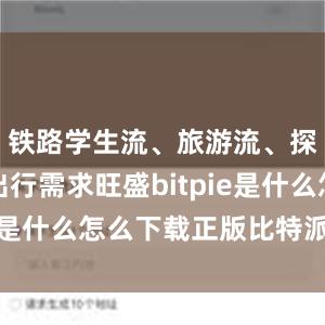 铁路学生流、旅游流、探亲流等出行需求旺盛bitpie是什么怎么下载正版比特派软件