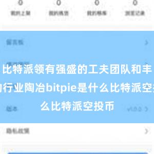 比特派领有强盛的工夫团队和丰富的行业陶冶bitpie是什么比特派空投币