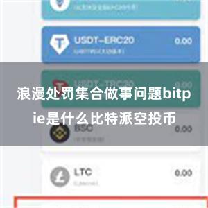 浪漫处罚集合做事问题bitpie是什么比特派空投币