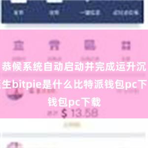 恭候系统自动启动并完成运升沉诞生bitpie是什么比特派钱包pc下载